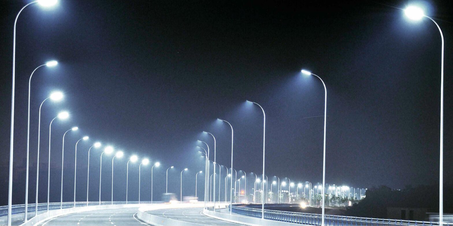 street light poles in highways